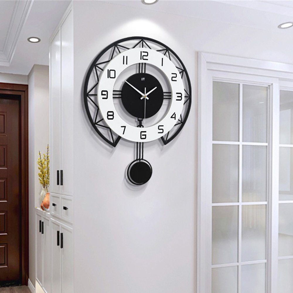 Dekorative Wanduhr Wohnzimmer-Pendeluhr, exquisite Familien-Wanduhr, geräuschlos