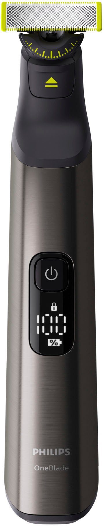 Philips Elektrorasierer OneBlade Pro QP6651/30, Aufsätze: 3, 360-Grad-Klinge, 14 Längeneinstellungen, inkl. Aufbewahrungstasche