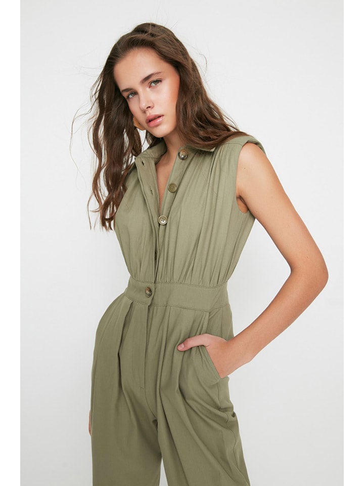 trendyol Jumpsuit in Khaki günstig kaufen