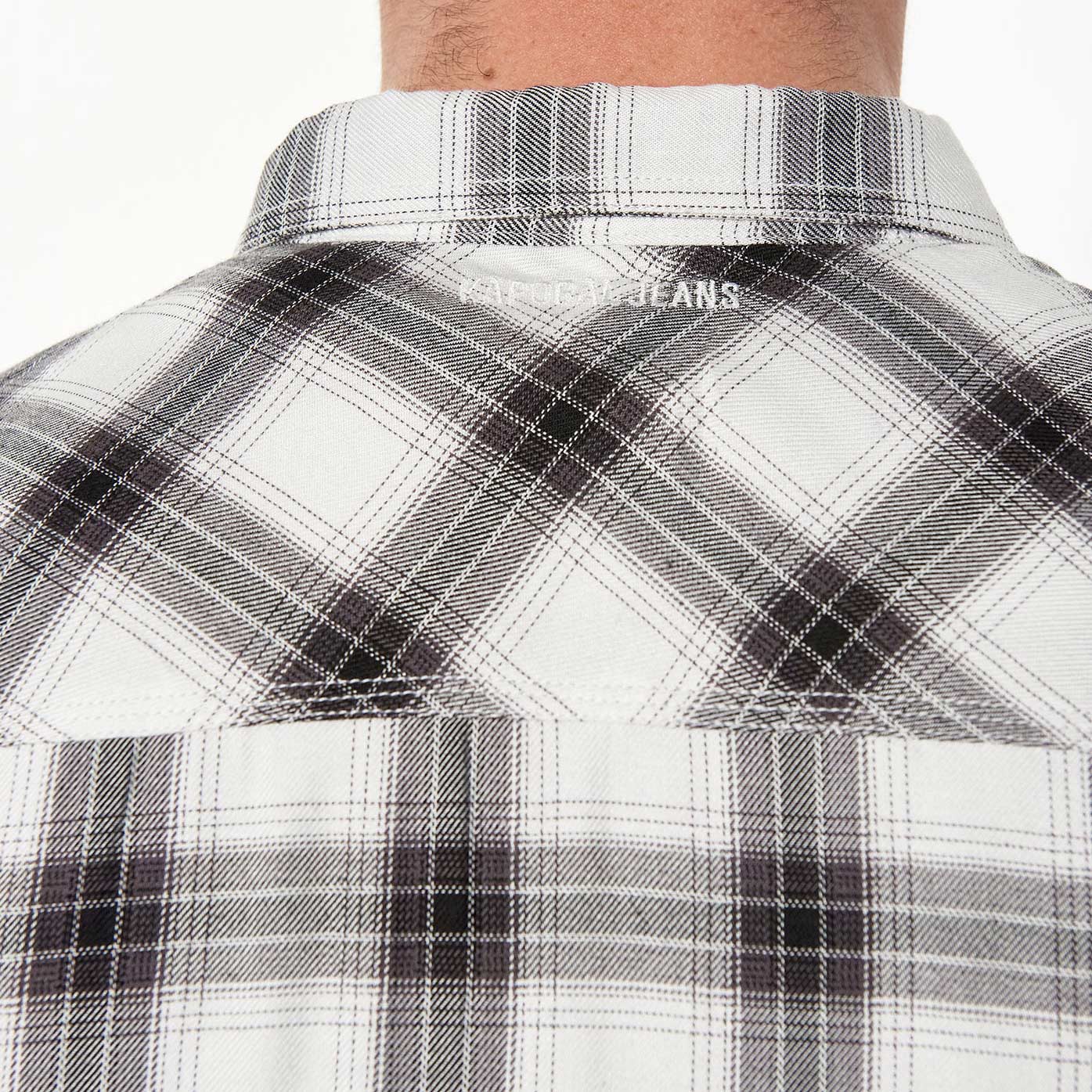 NATE   Chemise à carreaux noirs et blancs Homme