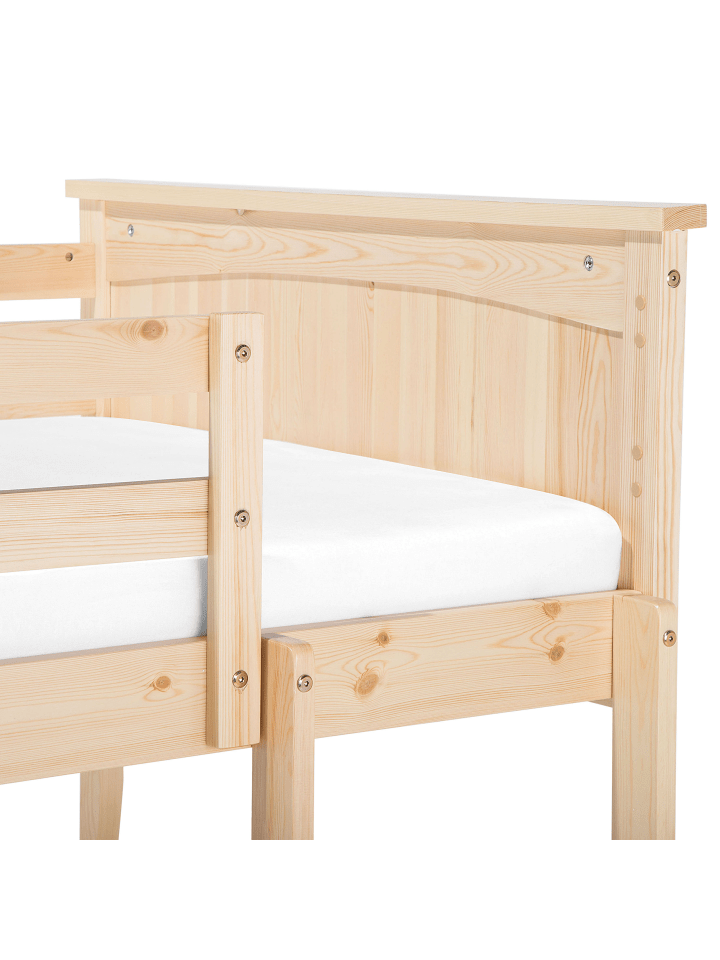 Beliani Hochbett ALBON in Heller Holzfarbton - (W) 97 x (H) 150 x (L) 208 cm günstig kaufen onesize