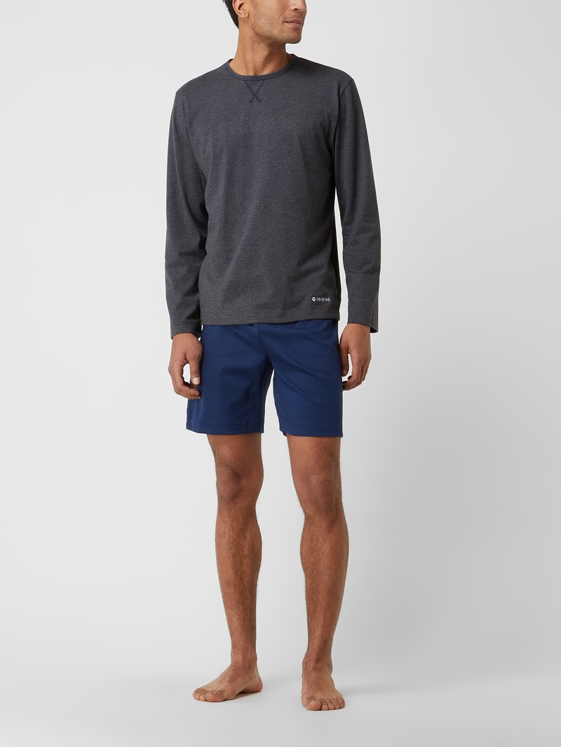 Pyjama-Hose aus Baumwolle Modell 'Melton' in marineblau