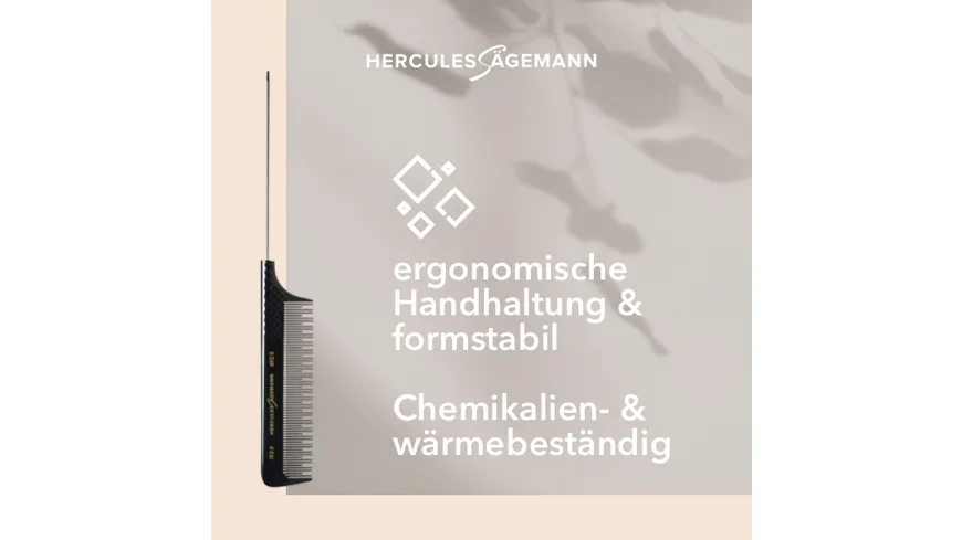 HERCULES Sägemann Toupiernadelstielkamm Naturkautschuk