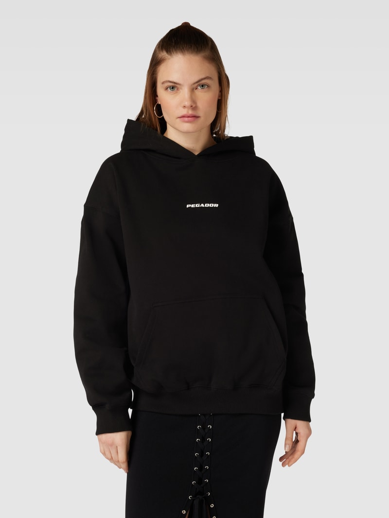 Hoodie mit Kapuze Modell 'ATNA' in black