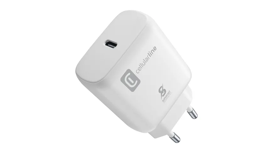Cellularline USB Typ-C Super Fast Travel Charger 25W White