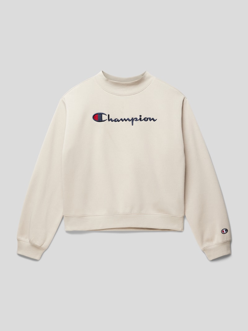 Sweatshirt mit Label-Print in sand