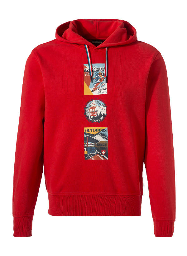 NAPAPIJRI, Hoodie, Baumwolle, rot