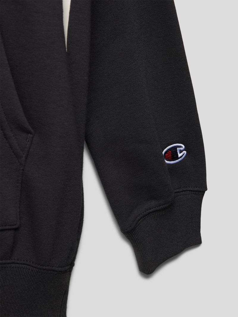 Hoodie mit Label-Print Modell 'Rochester' in graphit