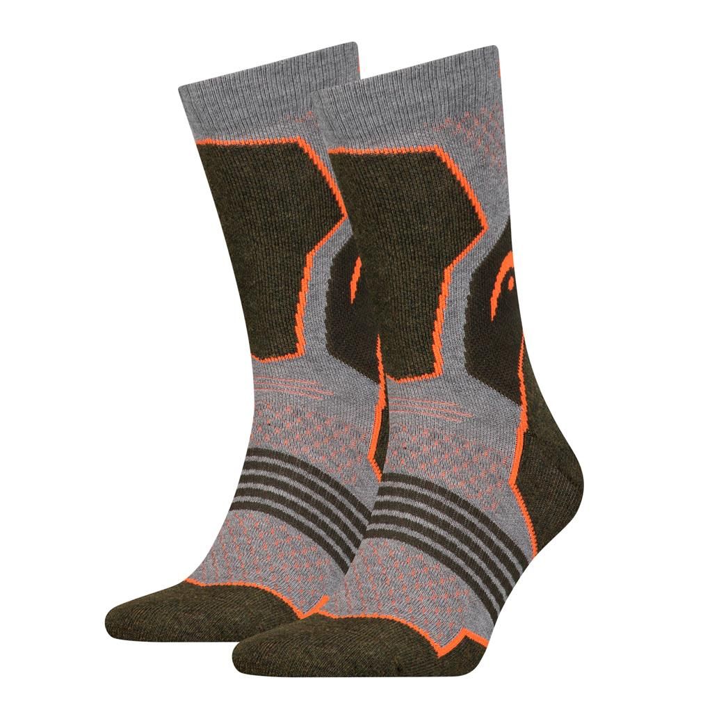 HEAD 6 paar Hiking Crew Grey/Blue Wandersocken