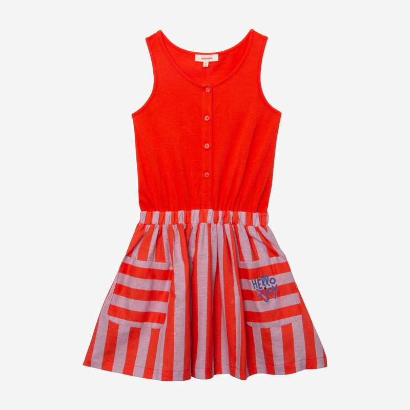 Robe fille bi matière orange Catimini