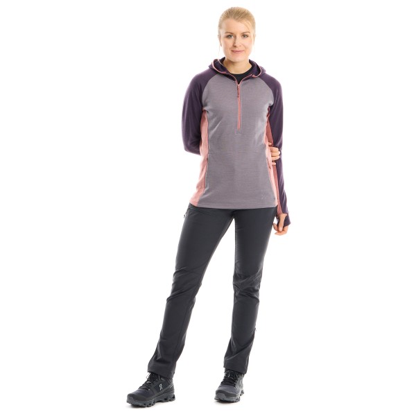 Stoic - Women's Merino260 StadjanSt. 3/4 Zip w. Hood - Merinohoodie