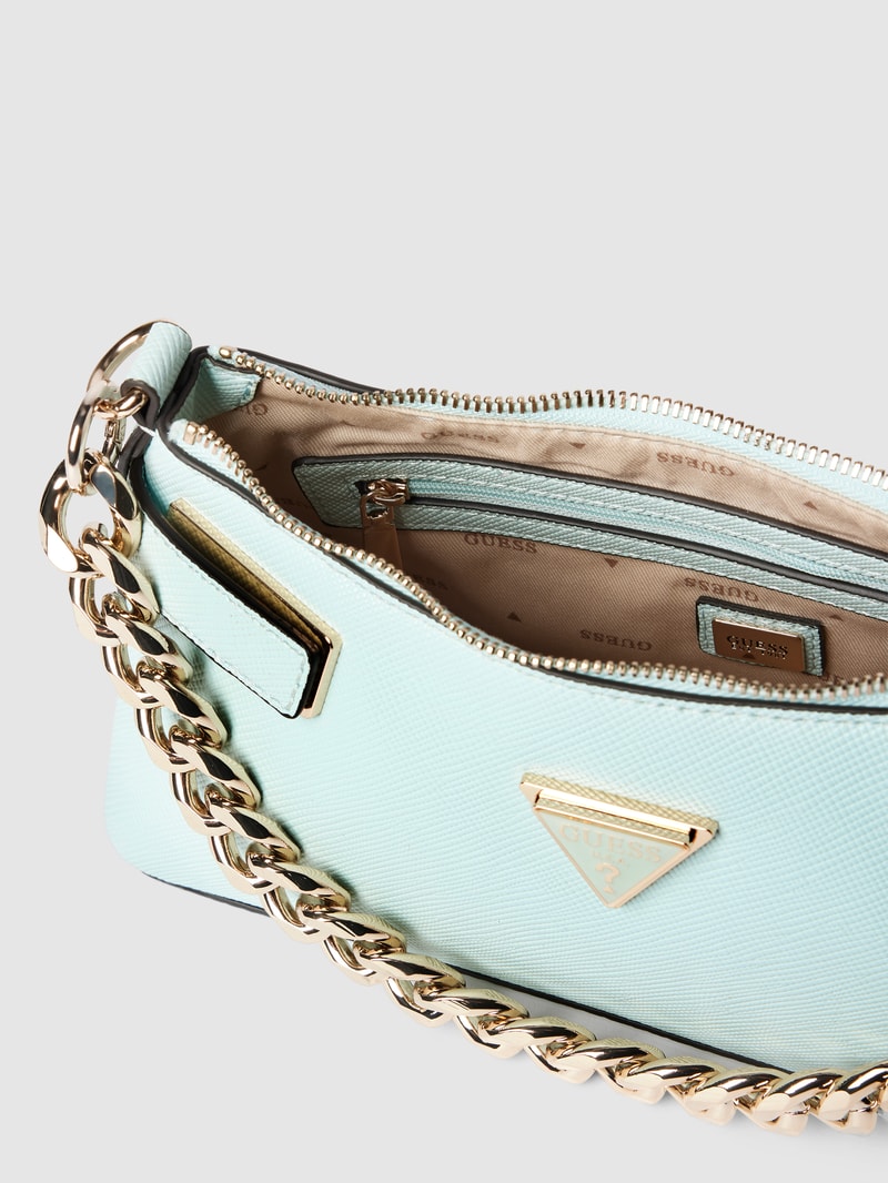 Schultertasche in Gliederketten-Optik Modell 'MATILDE' in hellblau