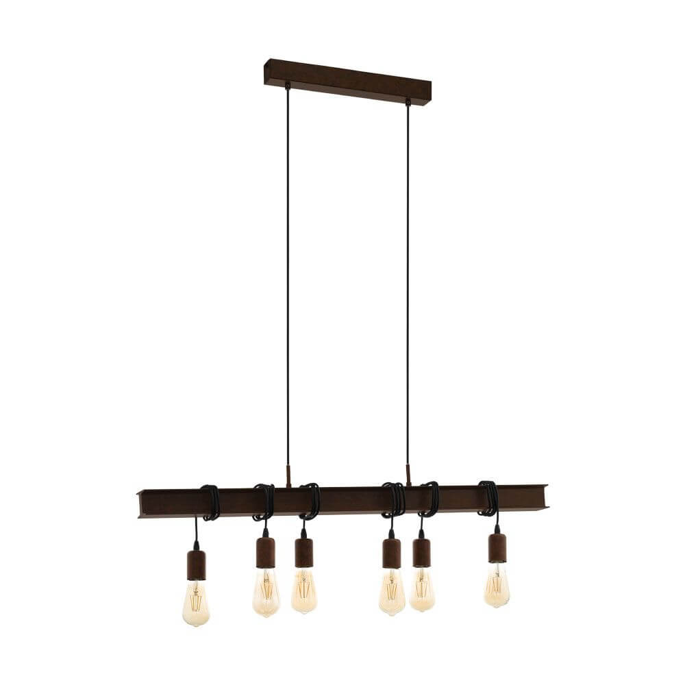 EGLO Pendelleuchte Townshend 4 Antik-braun
