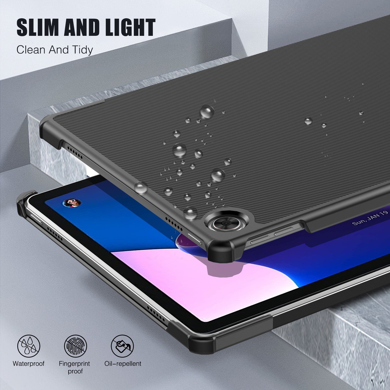 Supobig Tablet-Hülle Supobig für Lenovo Tab M10 Plus Hülle 3rd Gen 10,6 Zoll, Hochwertiges Standfunktion,Modische Praktische Smart Auto Schlaf/Wach Funktion Schutzhülle Cover Case Kompatibel mit Lenovo Tab M10 Plus 3rd Gen 10,6 Zoll 2022