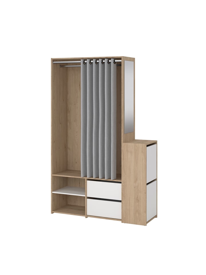 ebuy24 Kleiderschrank Kimmy Walnuss 128 x 41 cm günstig kaufen onesize