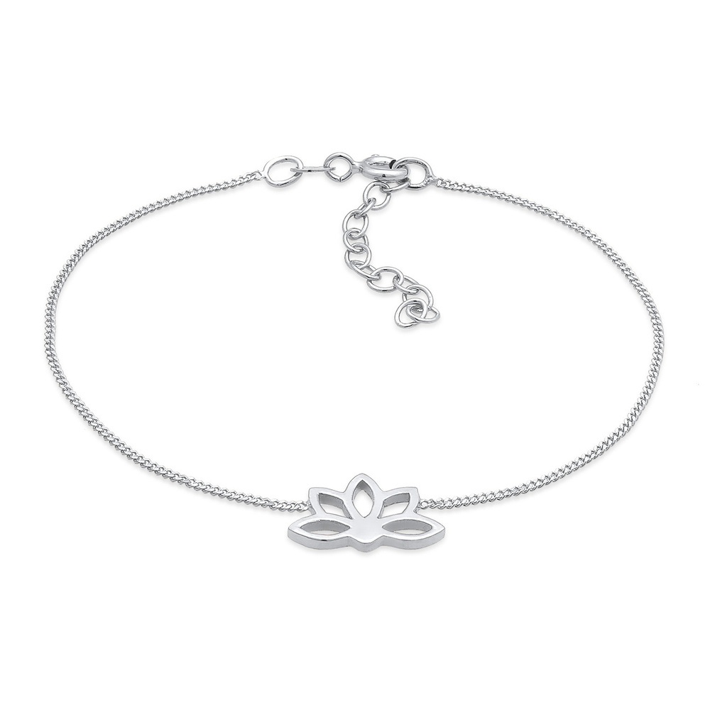 Elli Elli Bracelet Femmes Pendentif Fleur de Lotus Spirituel en argent massif 925 Bracelet