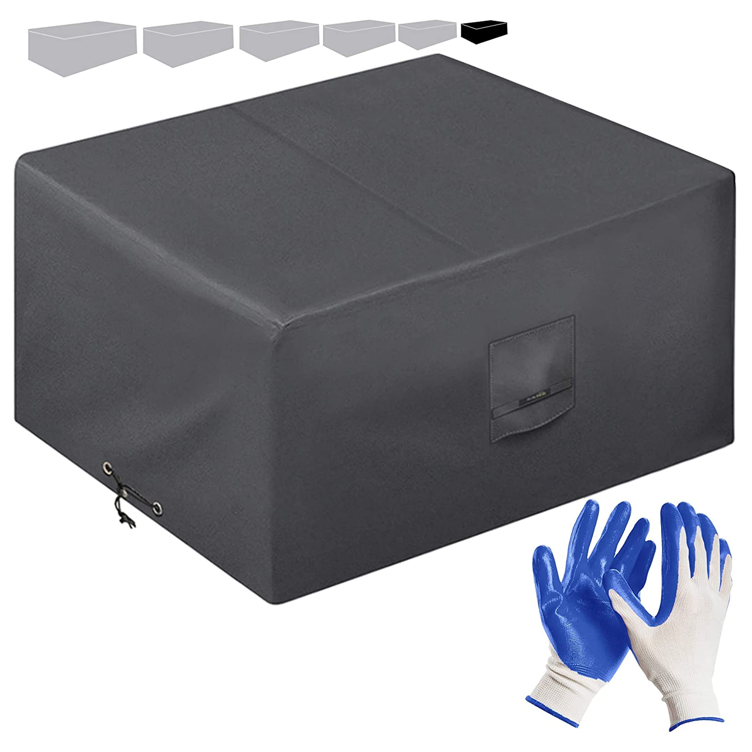 Smartpeas Gartenmöbel-Schutzhülle Gartenmöbel Abdeckplane Wasserdicht UV-beständig Winterfest+Ventil, Cool Grey 24014090cm Kunststoff