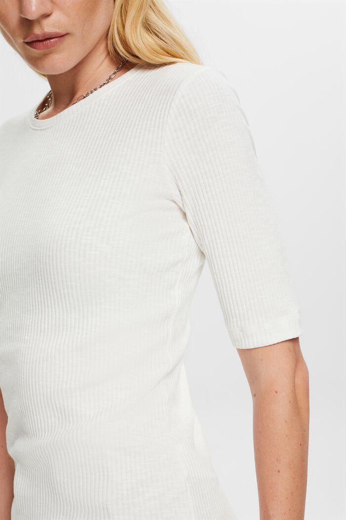 T-Shirt aus geripptem Jersey