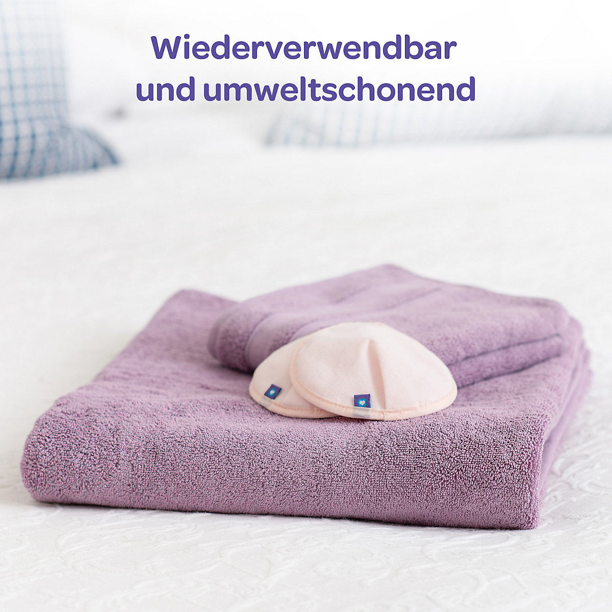Waschbare Stilleinlagen schwarz & hellrosa, 8 Stück