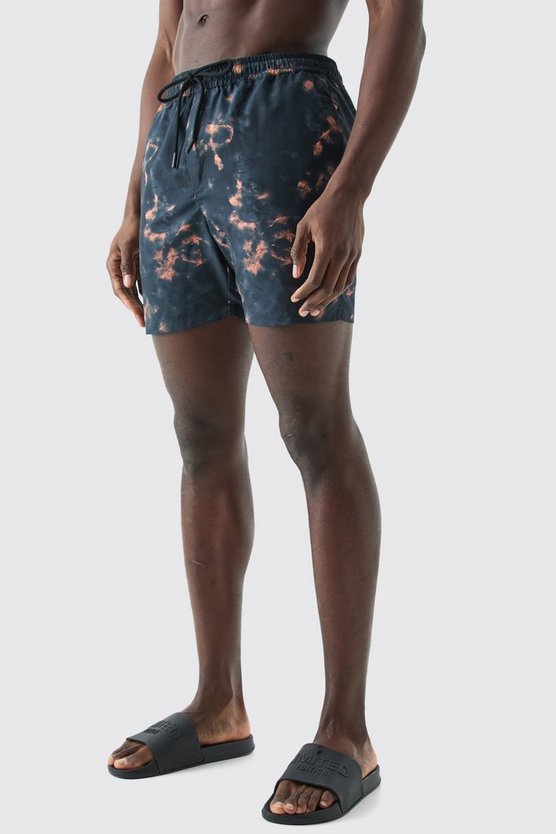 Mittellange Batik Badehose