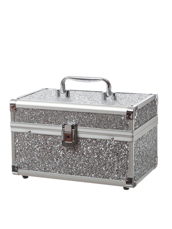 MARELIDA Schmuckkoffer Schmuckkästchen mit Glitzer in silber günstig kaufen onesize