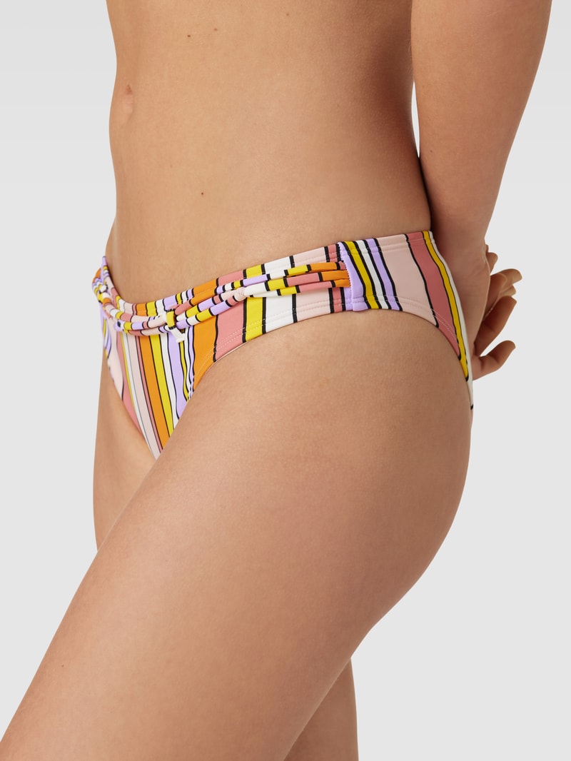 Bikini-Slip mit Streifenmuster Modell 'CRUZ' in orange