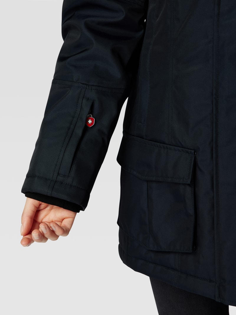 Funktionsjacke mit Label-Patch Modell 'Schneezauber' in marineblau
