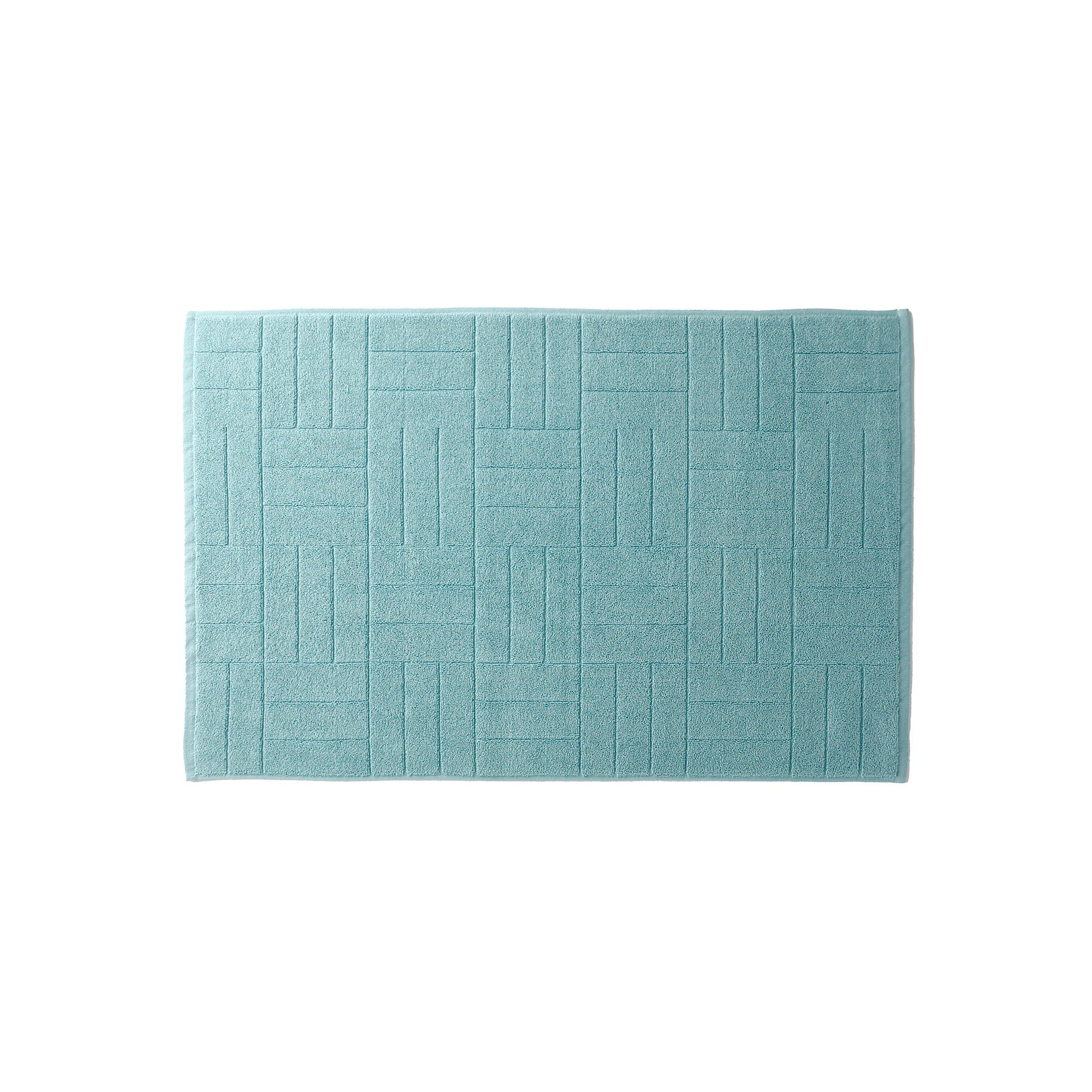 Tapis de bain éponge motif parquet