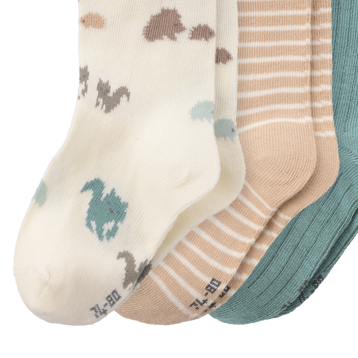 3 Paar Baby Socken in verschiedenen Dessins