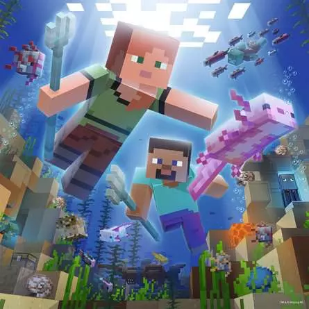 Kinderpuzzle ab 5 Jahren - Minecraft Biomes - 49 Teile