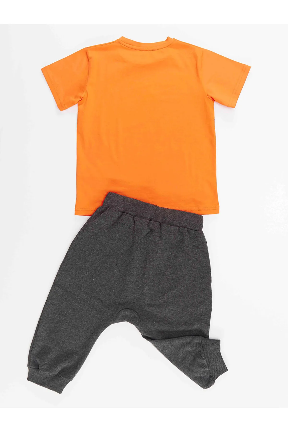 Denokids  Orange Fox T-Shirt-Capri-Shorts-Set für Jungen