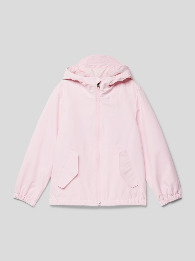 Jacke mit Kapuze in hellrosa