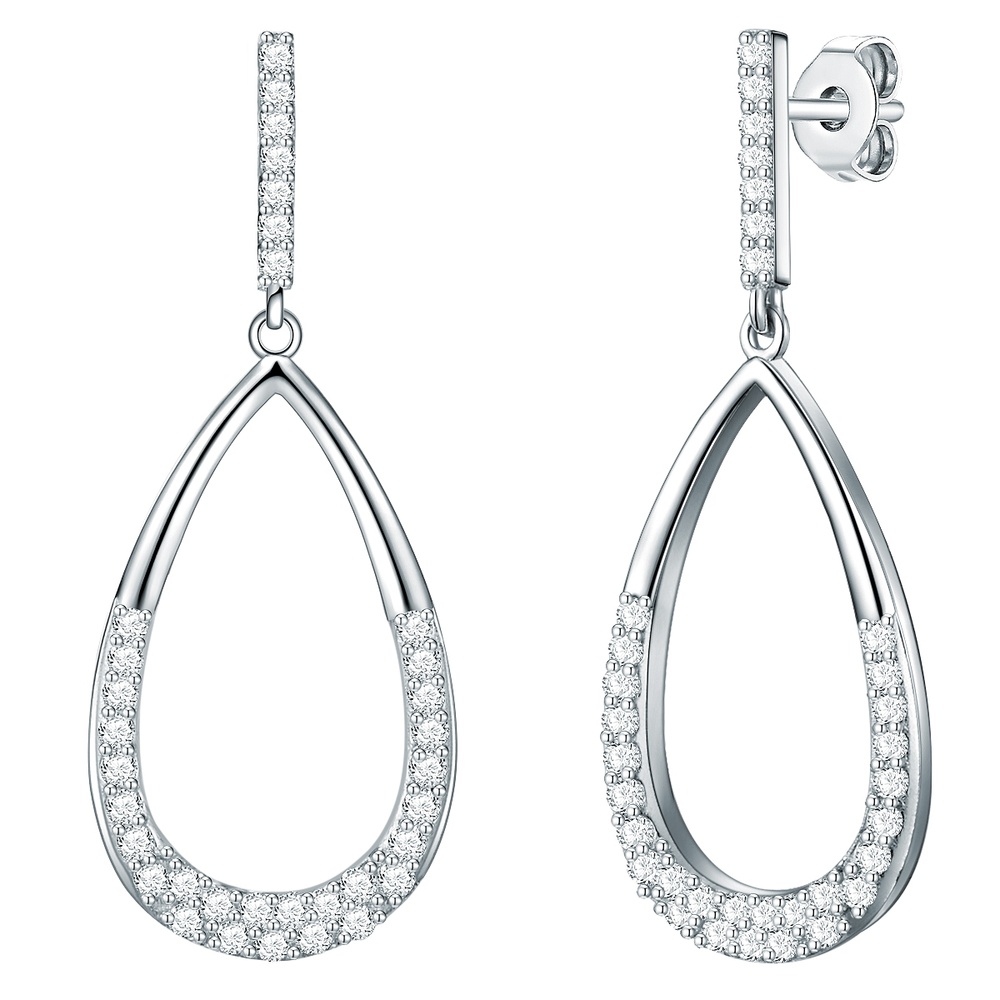 Rafaela Donata Boucles d'oreille en argent Argent sterling Oxyde de zirconium (CZ) en Argent Boucles d'oreilles
