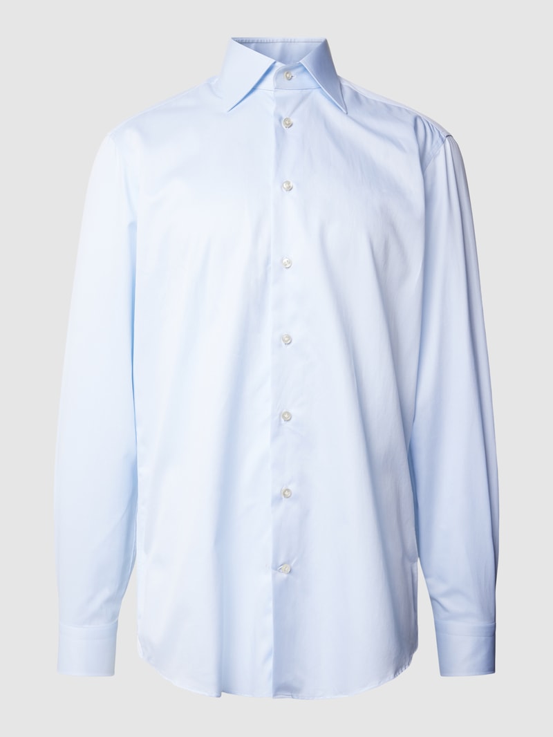 Shaped Fit Business-Hemd mit Haifischkragen in bleu