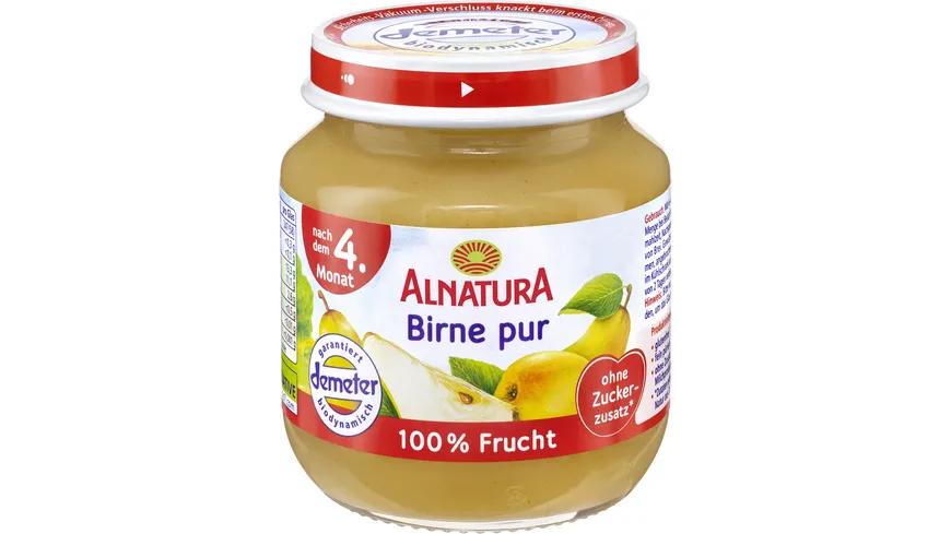 Alnatura Bio Birne pur, Babygläschen (nach 4. Mon.) 125 g