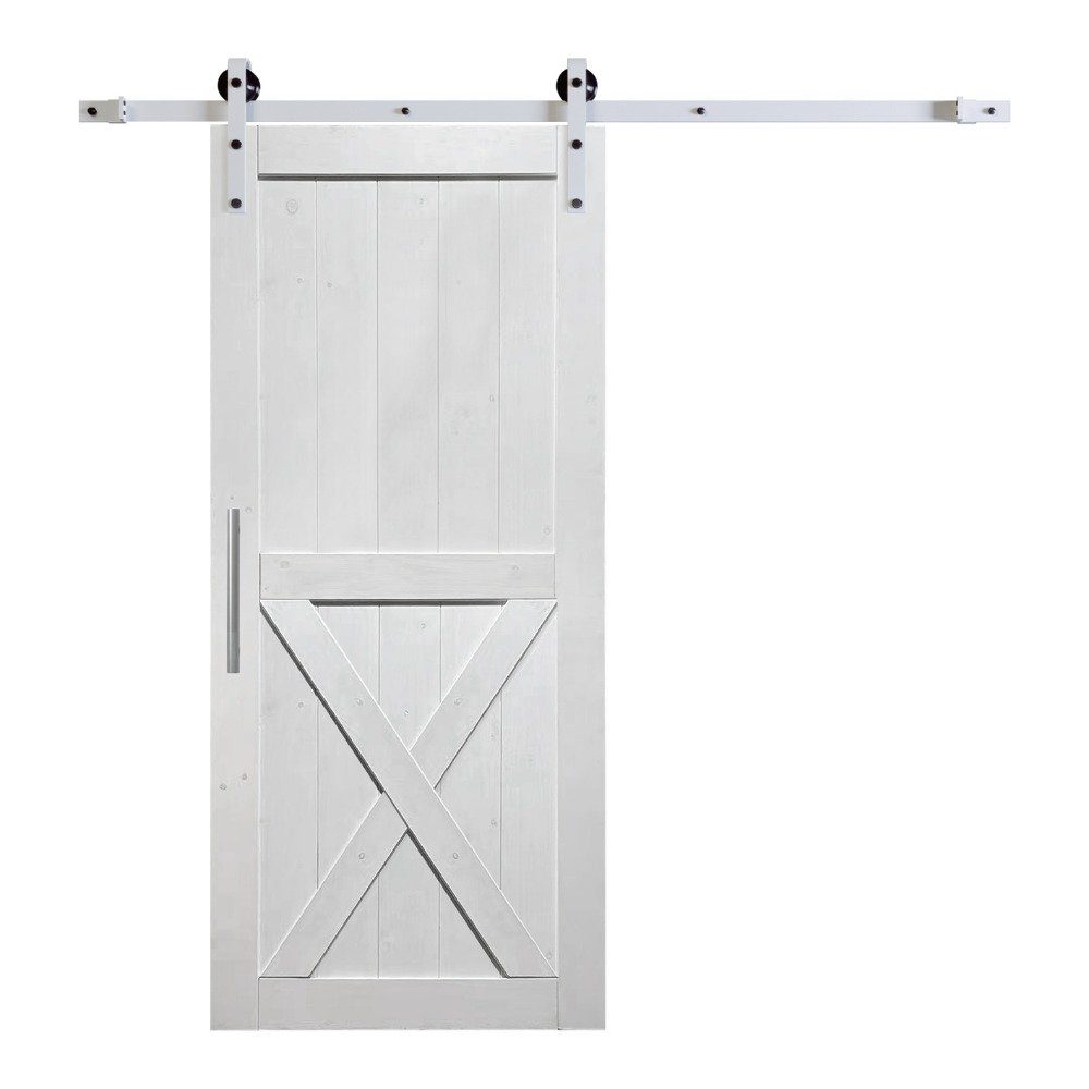 HOME DELUXE Schiebetür Holzschiebetür SHIVA - Größenauswahl (Komplettset, inkl. Laufschiene, Rollen & Türstopper), Holztür, Schiebetürsystem aus Kiefernholz