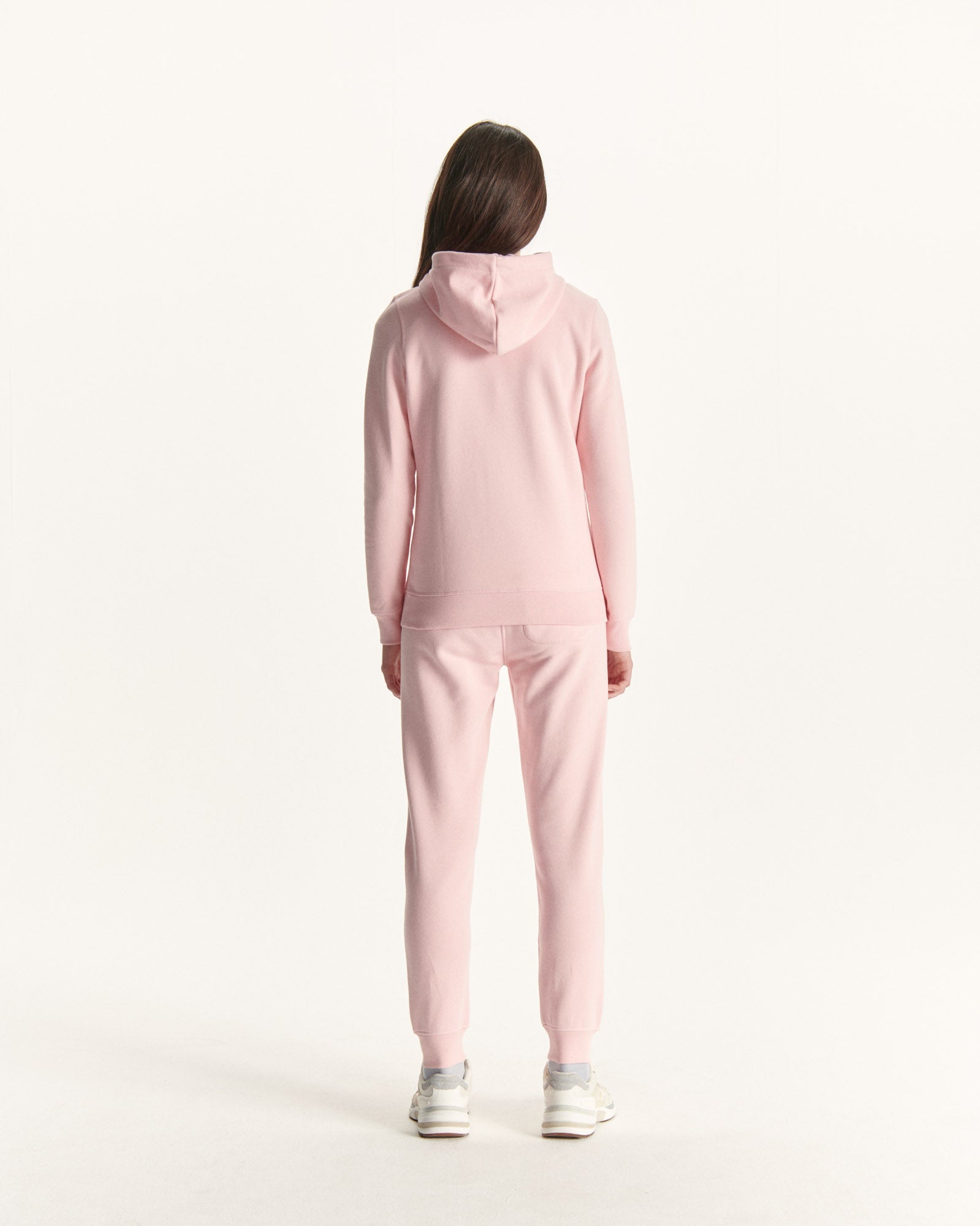 Sweat à capuche en coton biologique Rose pêche Livia