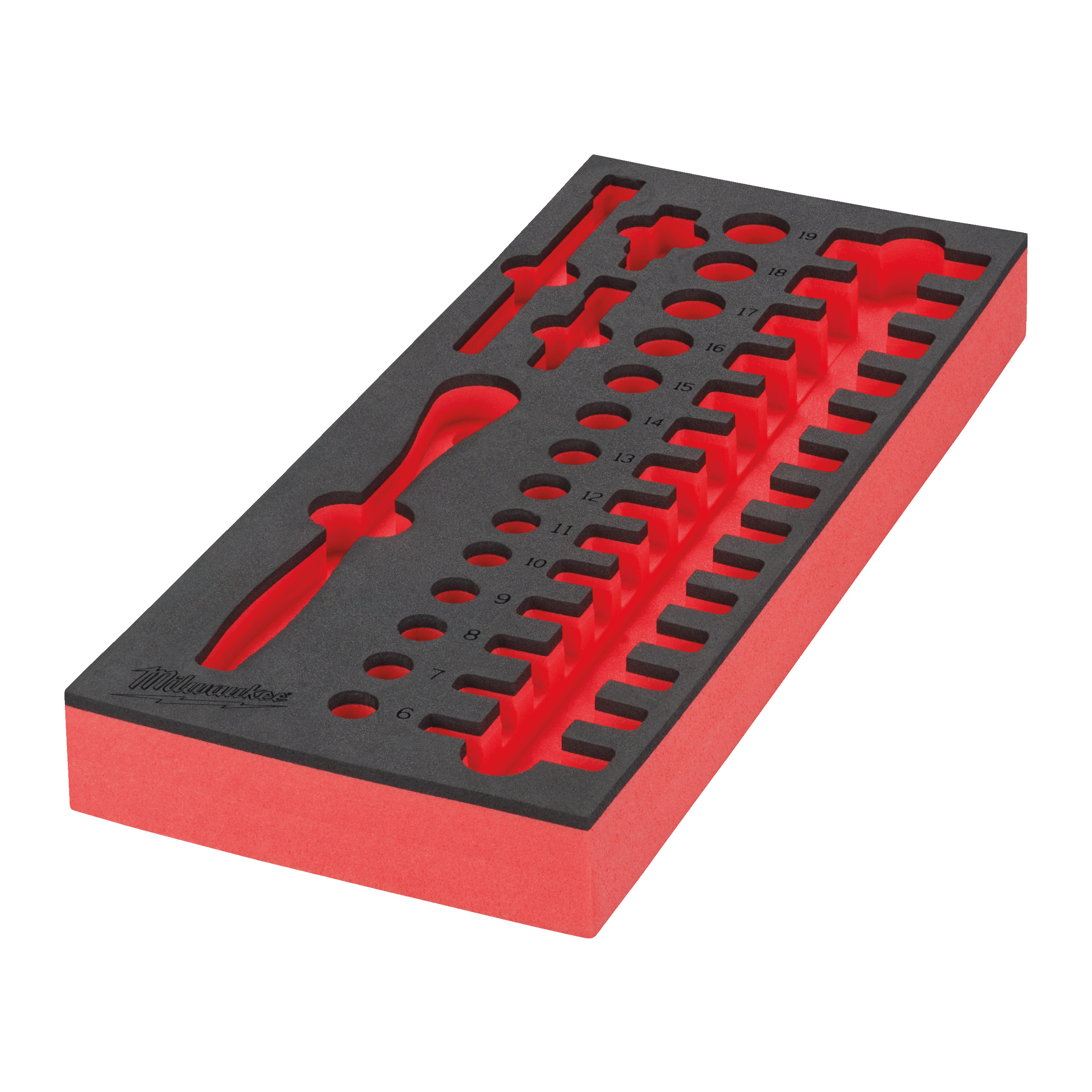 Milwaukee Accessories 4932493663 Tomt skumindlægstopnøglesæt 3/8'' metrisk (32 dele)