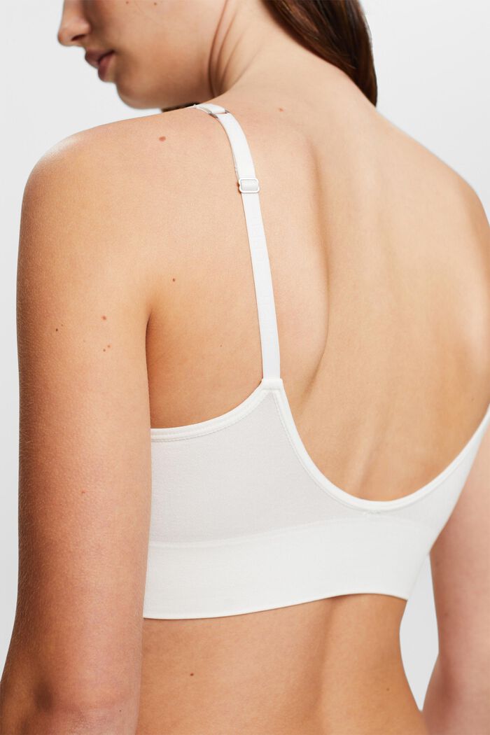Nahtloses, wattiertes Bustier mit Logo