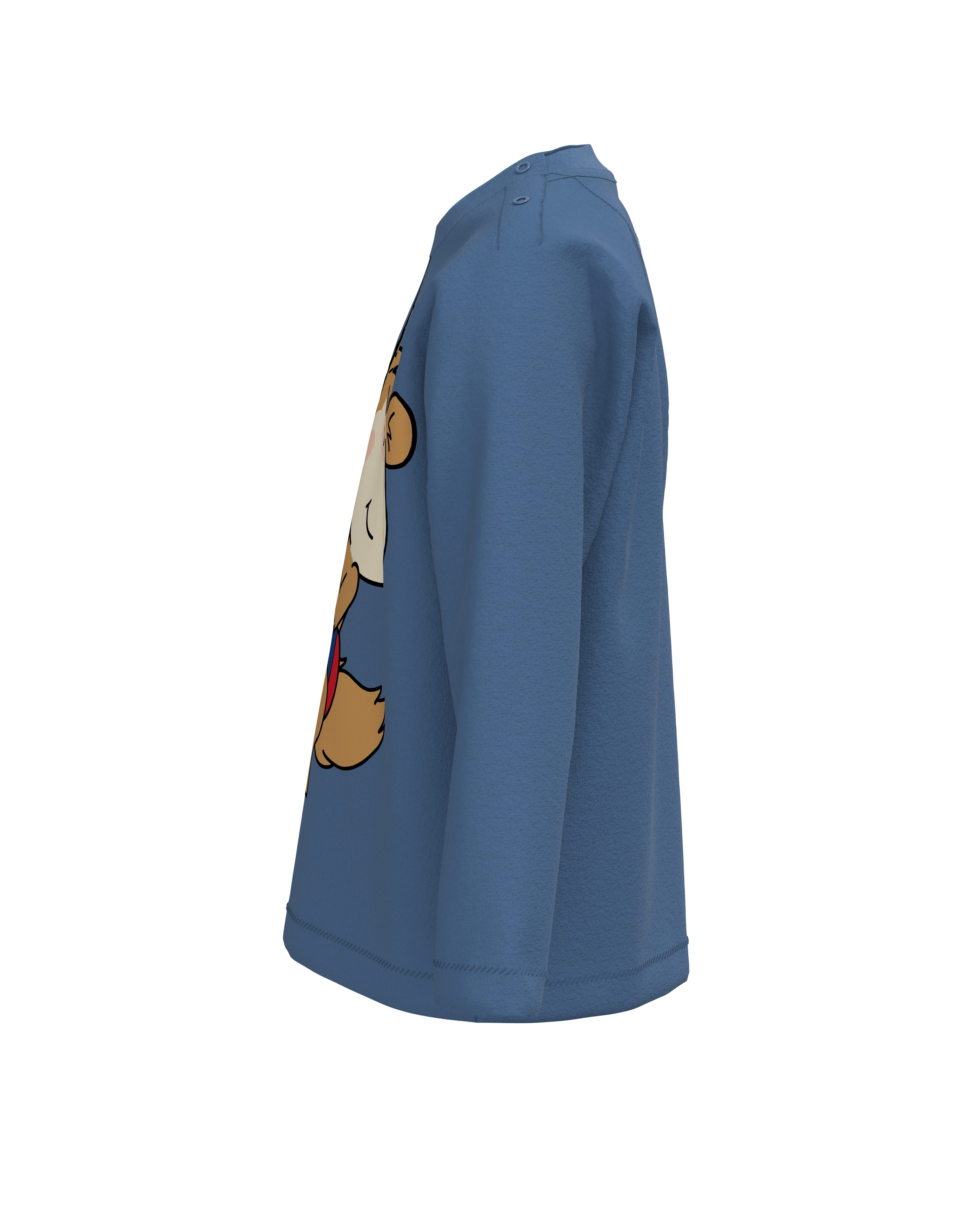 Bobo Siebenschläfer Langarmshirt Blau 100 % Bio-Baumwolle, unisex