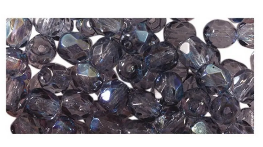 rayher Glas Schliffperle 4mm ø Blaugrau