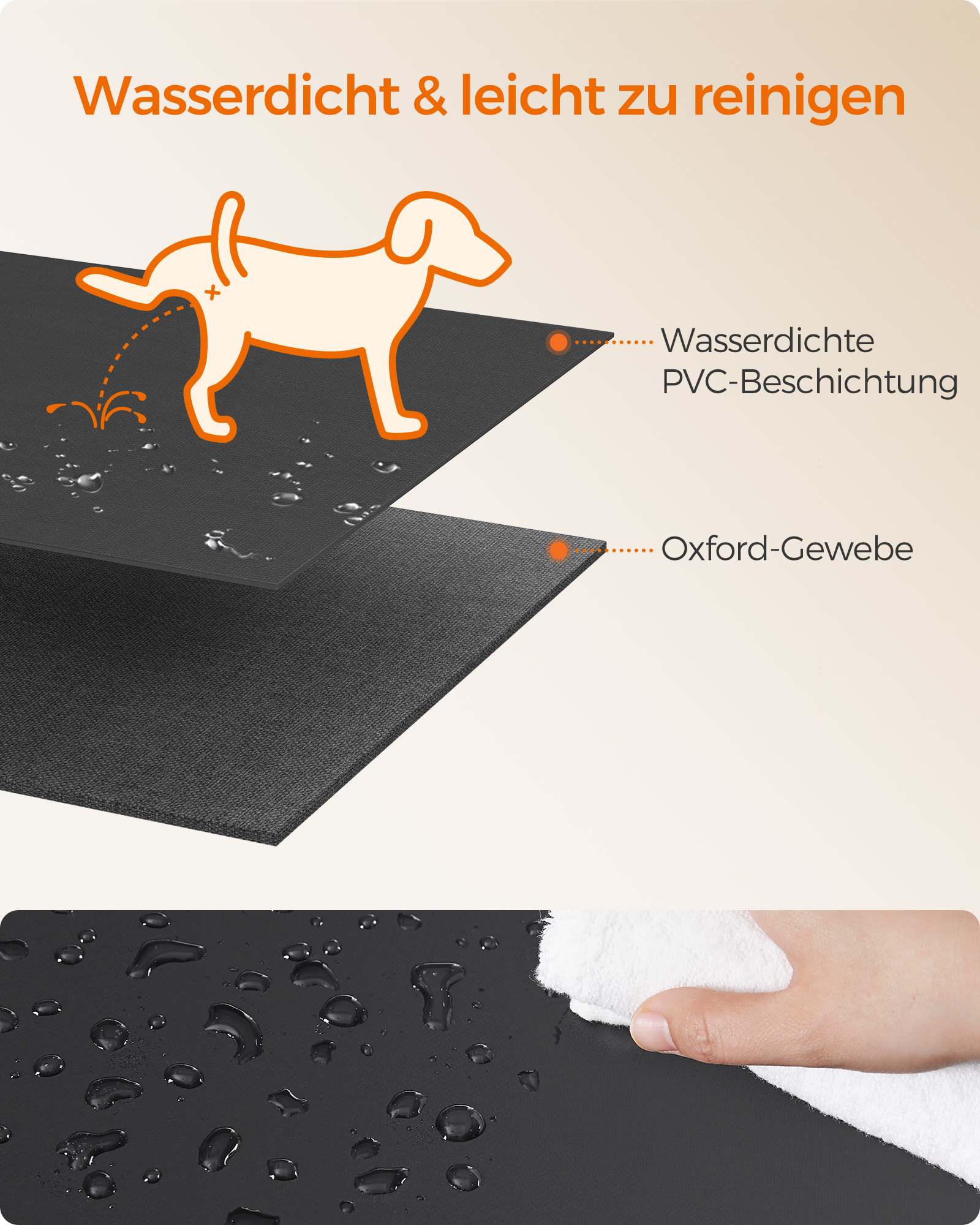 FEANDREA Erziehungshilfen FEANDREA M-L Welpenauslauf Oxford-Gewebe 72 cm, 72 cm, 43 cm