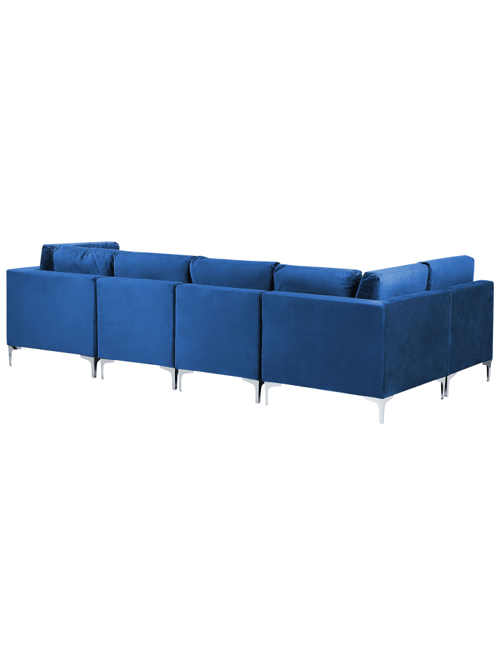 Beliani 2-tlg U-förmiges Sofa EVJA in Blau günstig kaufen onesize