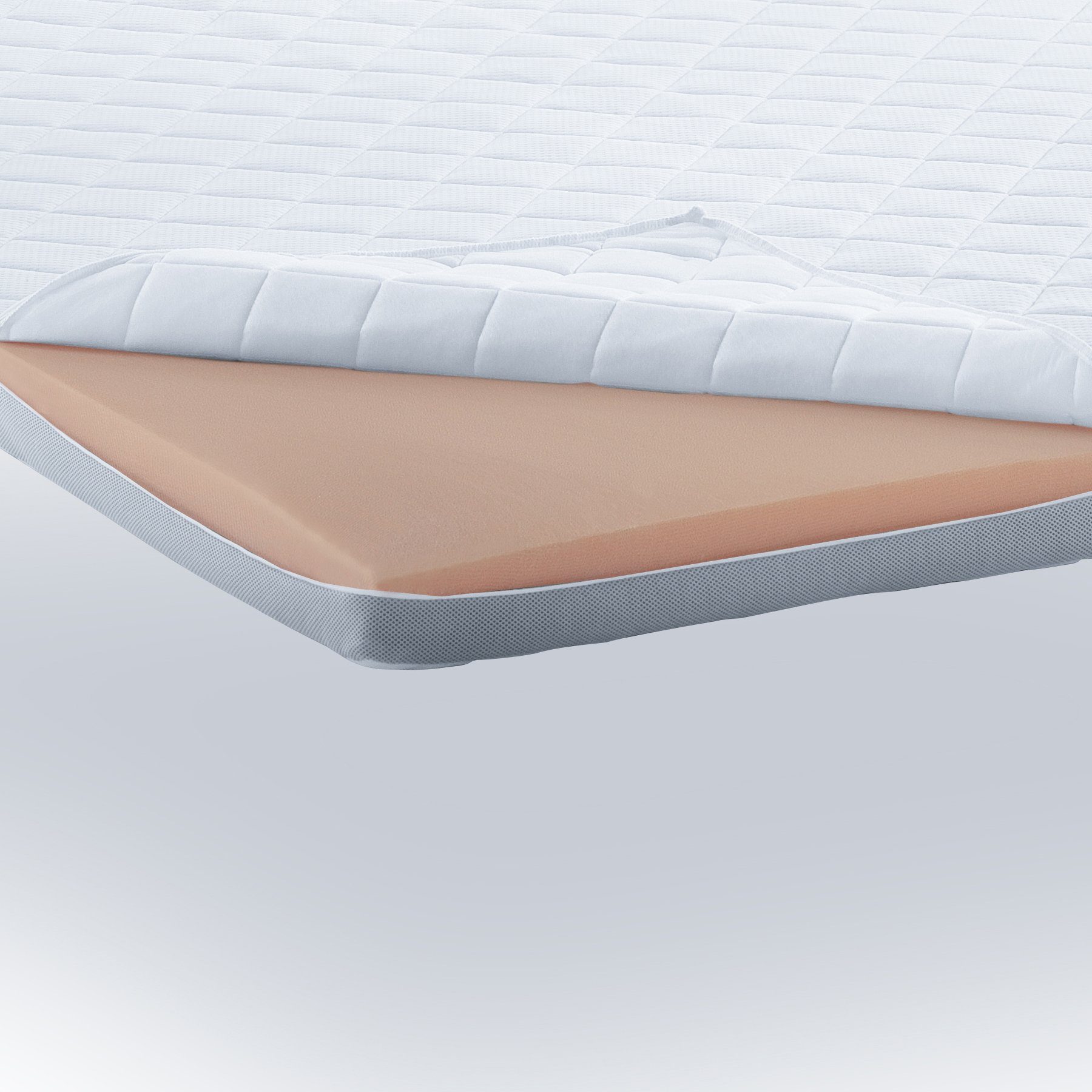 Topper Premium Sommer-Wintertopper bequeme Matratzenauflage für Boxspringbett, wonello, 9 cm hoch, Kaltschaum, Matratzentopper mit kühlender Sommerseite und Klimaband, waschbar