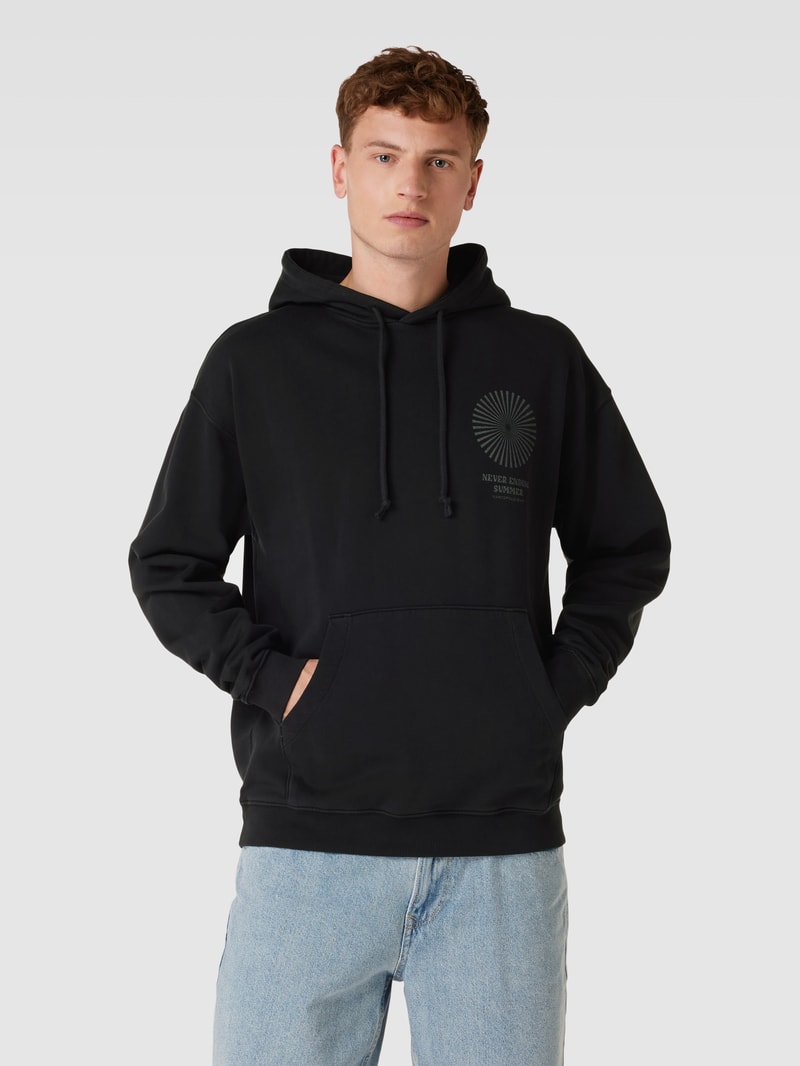 Hoodie mit Statement-Print in schwarz