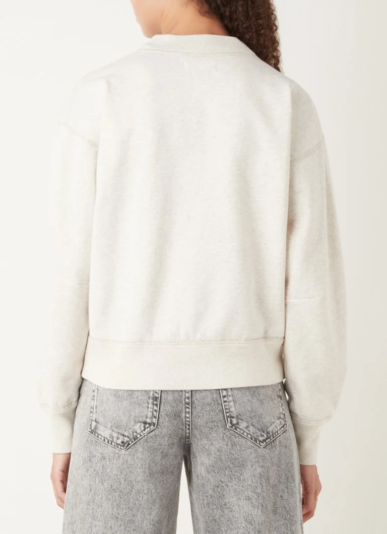 Maglione Isabel Marant Moby con stampa logo floccata e collo alto