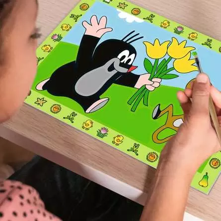CreArt Der kleine Maulwurf - Malen nach Zahlen für Kinder ab 5 Jahren