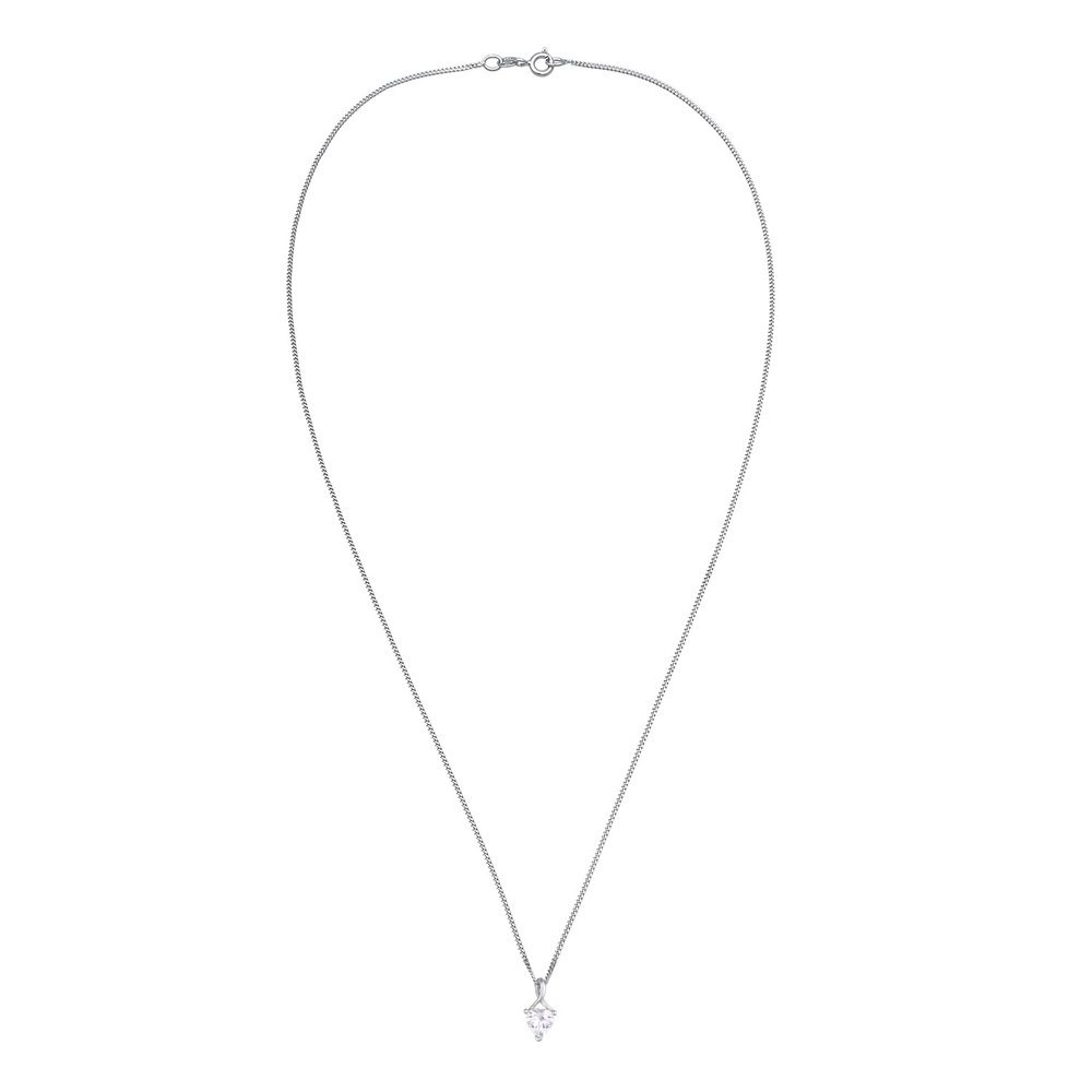 Elli Elli Collier Femmes Pendentif Cœur Infini ludique avec Cristal de Zirconium en Ar collier