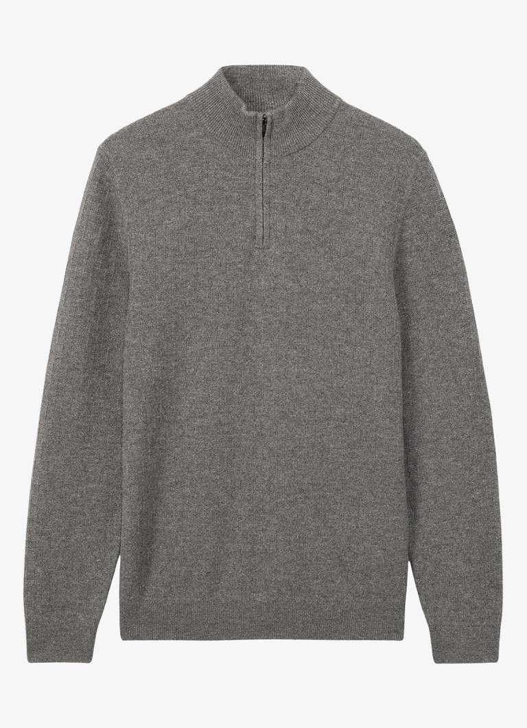 Reiss Chester fine-knit textured wool skipper sweater