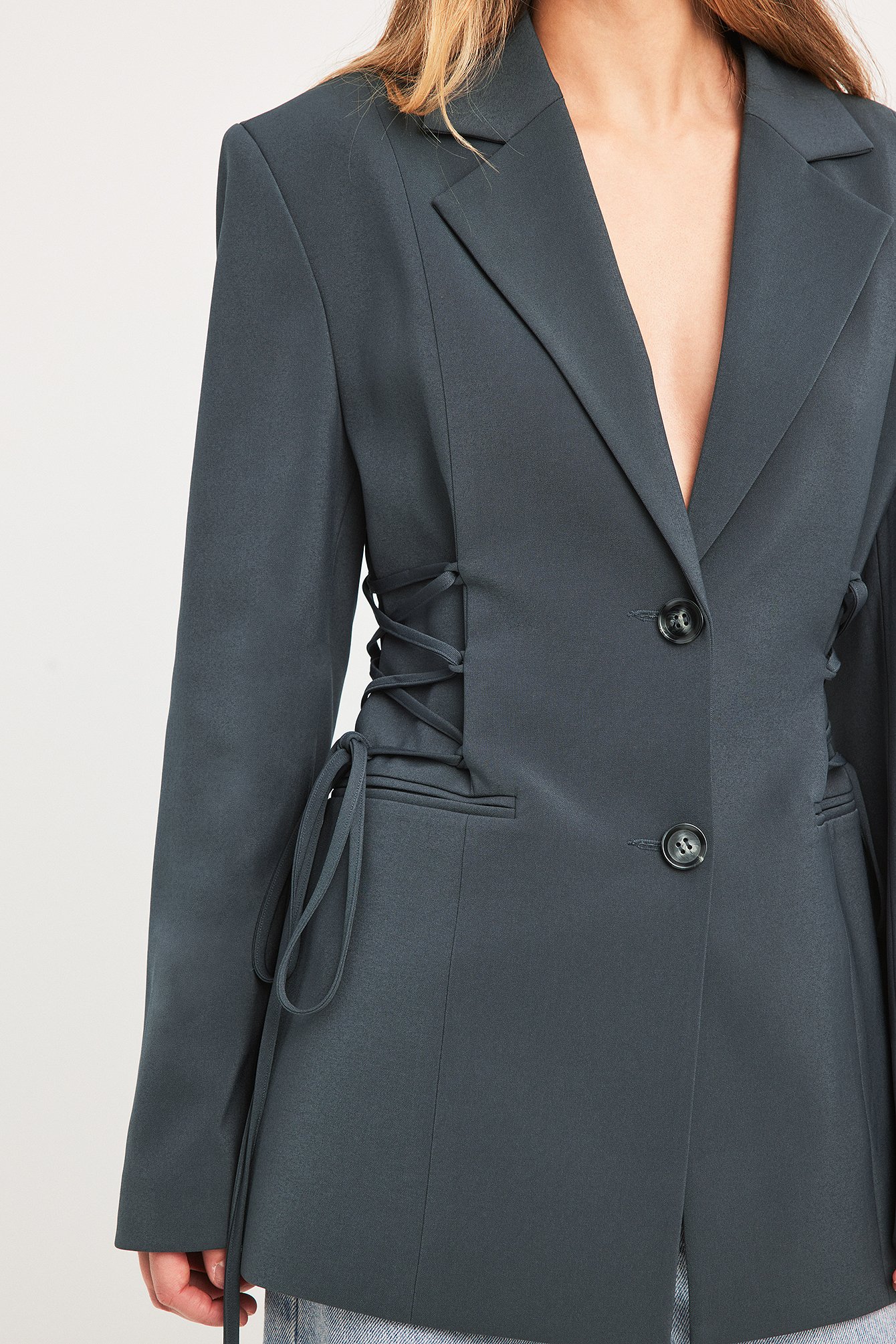 Blazer mit Schnürdetails